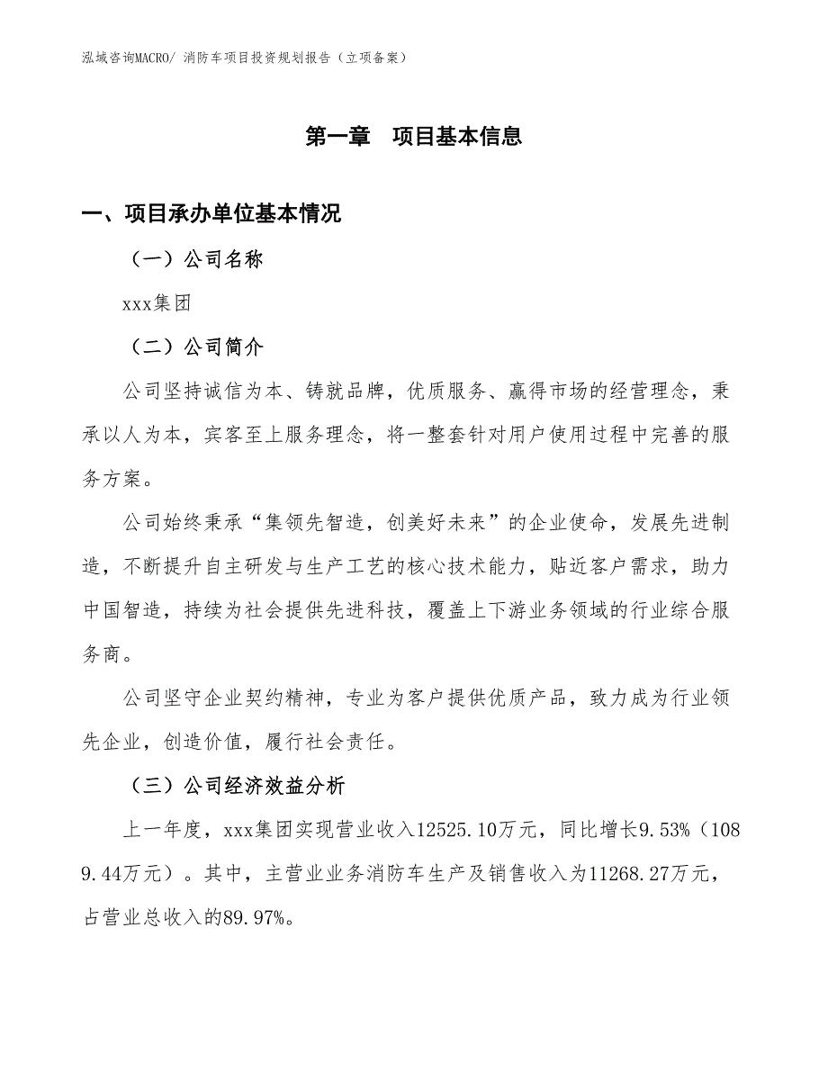 消防车项目投资规划报告（立项备案）_第3页