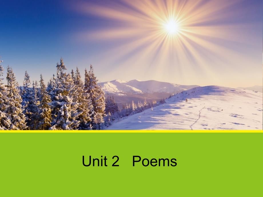 高中英语 unit 2 poems warming up and pre-reading 2课件 新人教版选修6_第1页