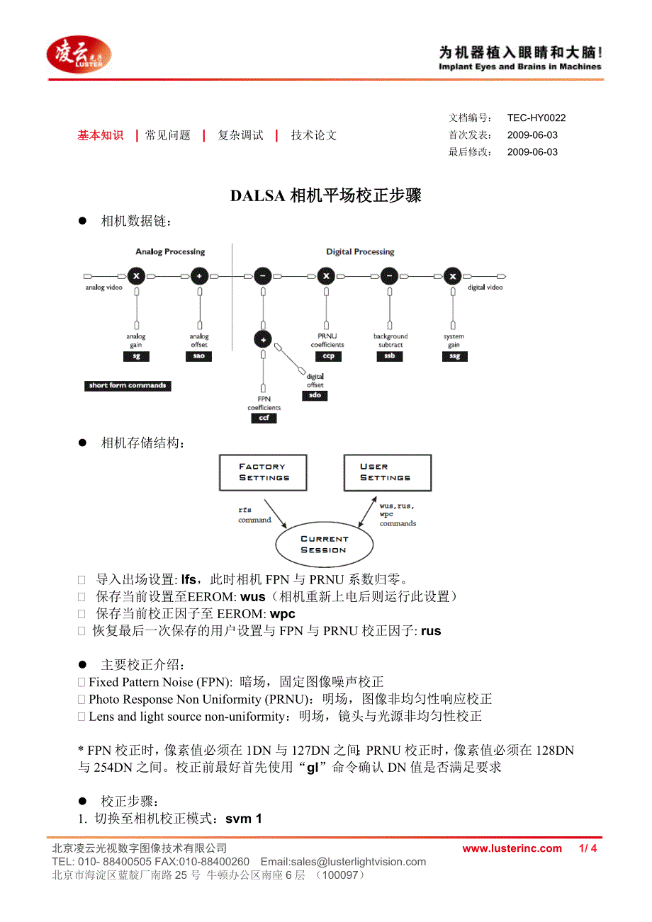 DALSA 线阵相机校正调试步骤.doc_第1页