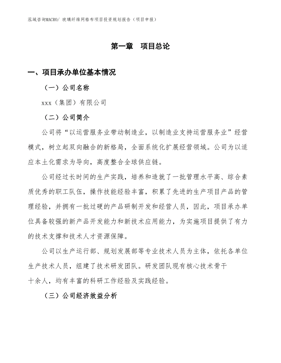 玻璃纤维网格布项目投资规划报告（项目申报）_第2页