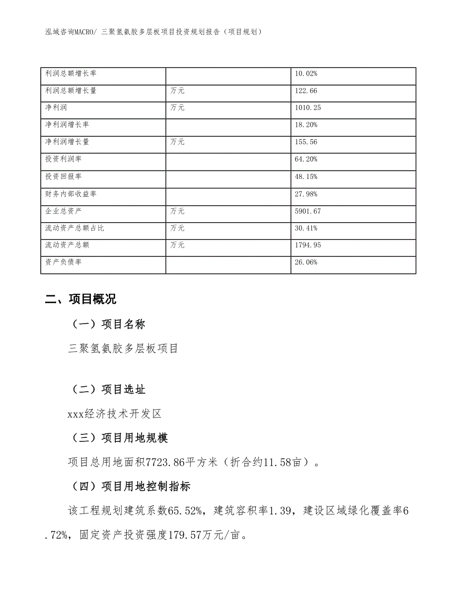 三聚氢氨胶多层板项目投资规划报告（项目规划）_第4页