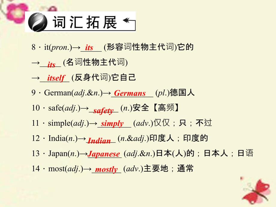 四川省2018中考英语 考点聚焦 第14讲 八下 units 9-10复习课件_第3页