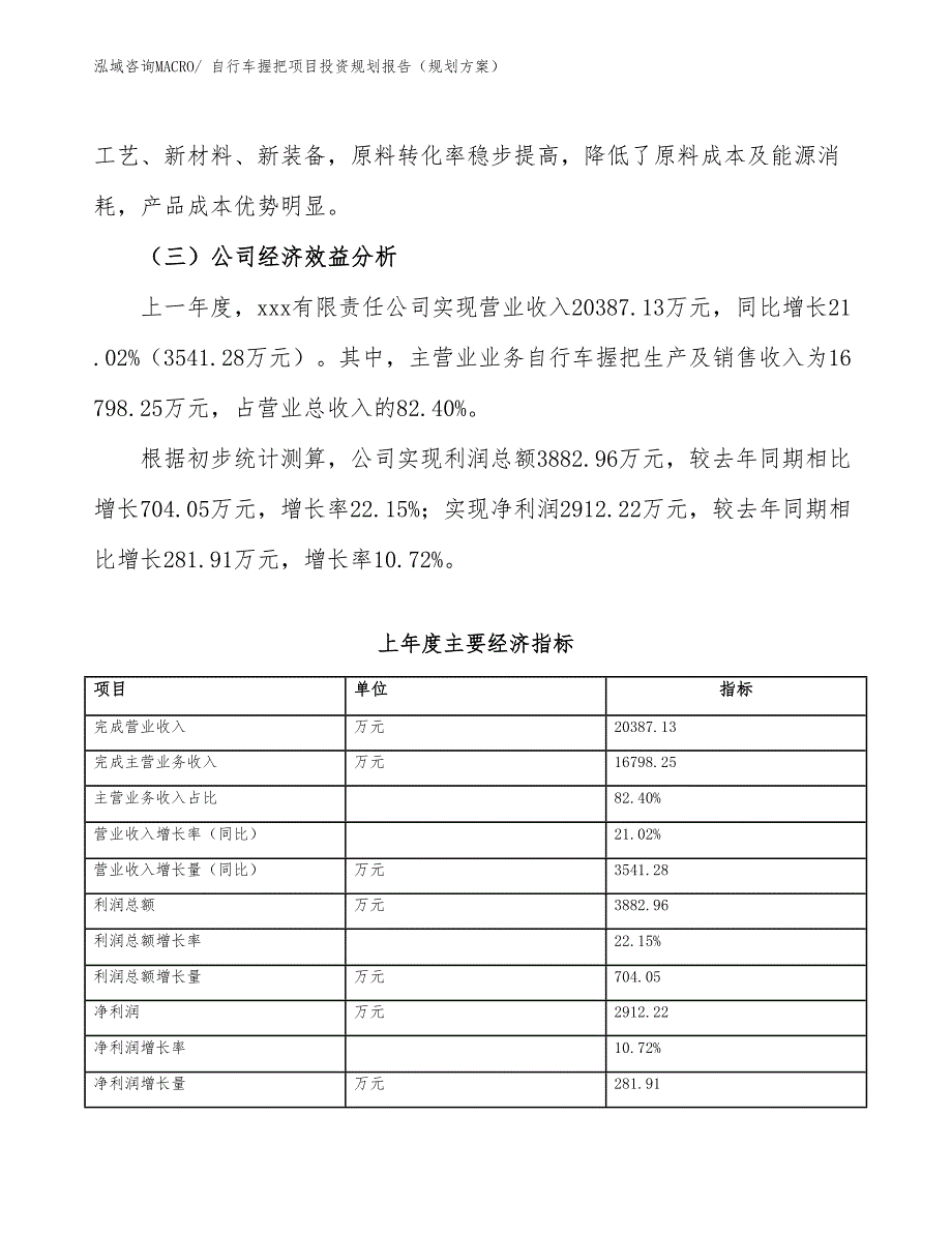 自行车握把项目投资规划报告（规划方案）_第4页