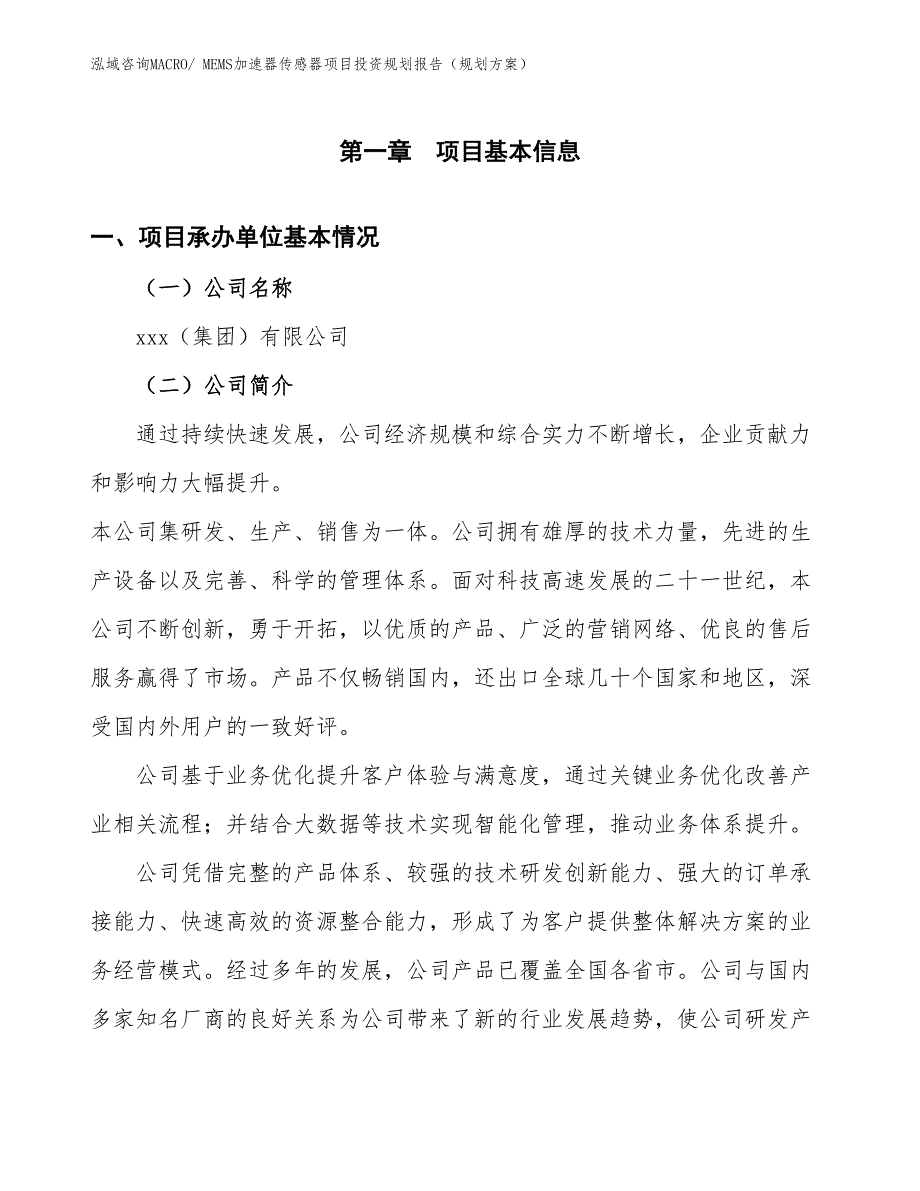 MEMS加速器传感器项目投资规划报告（规划方案）_第2页