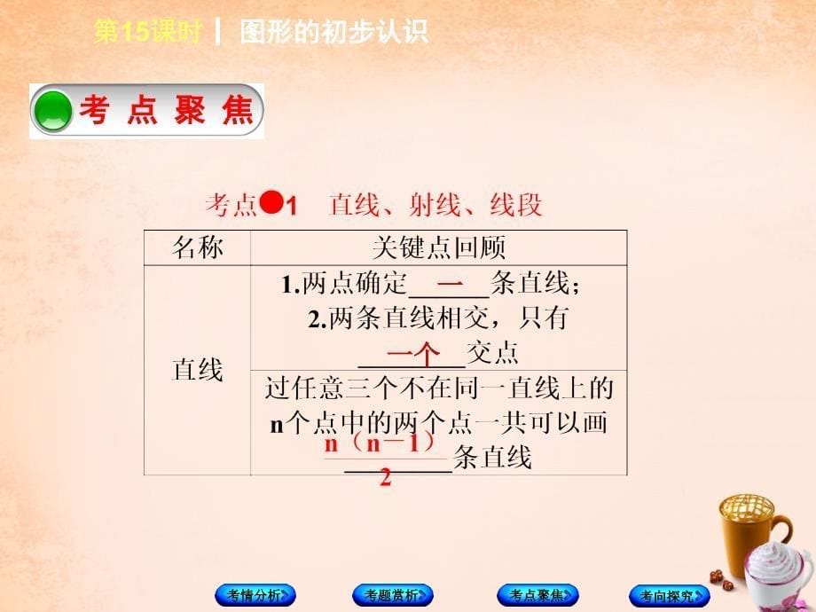 安徽省2018中考数学 第四单元 三角形 第15课时 图形的初步认识课件_第5页