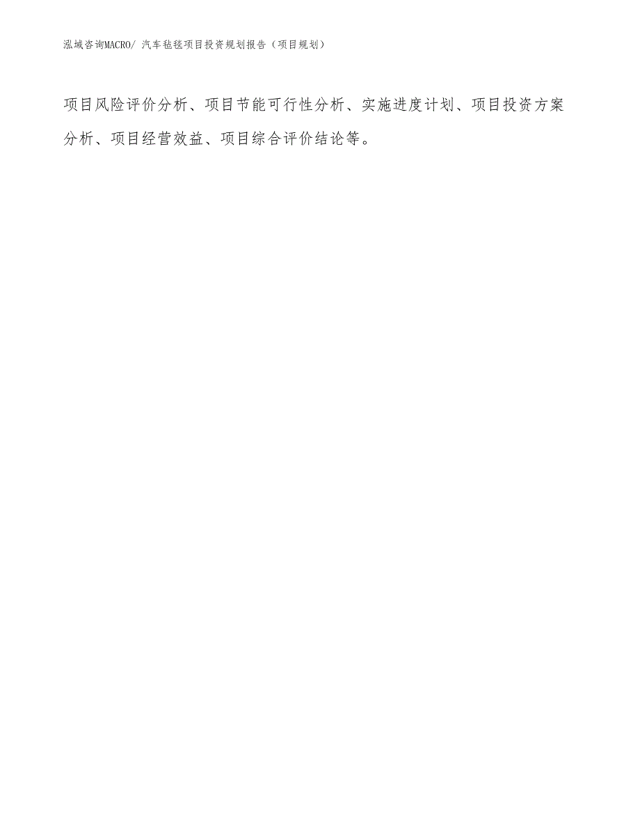 汽车毡毯项目投资规划报告（项目规划）_第2页