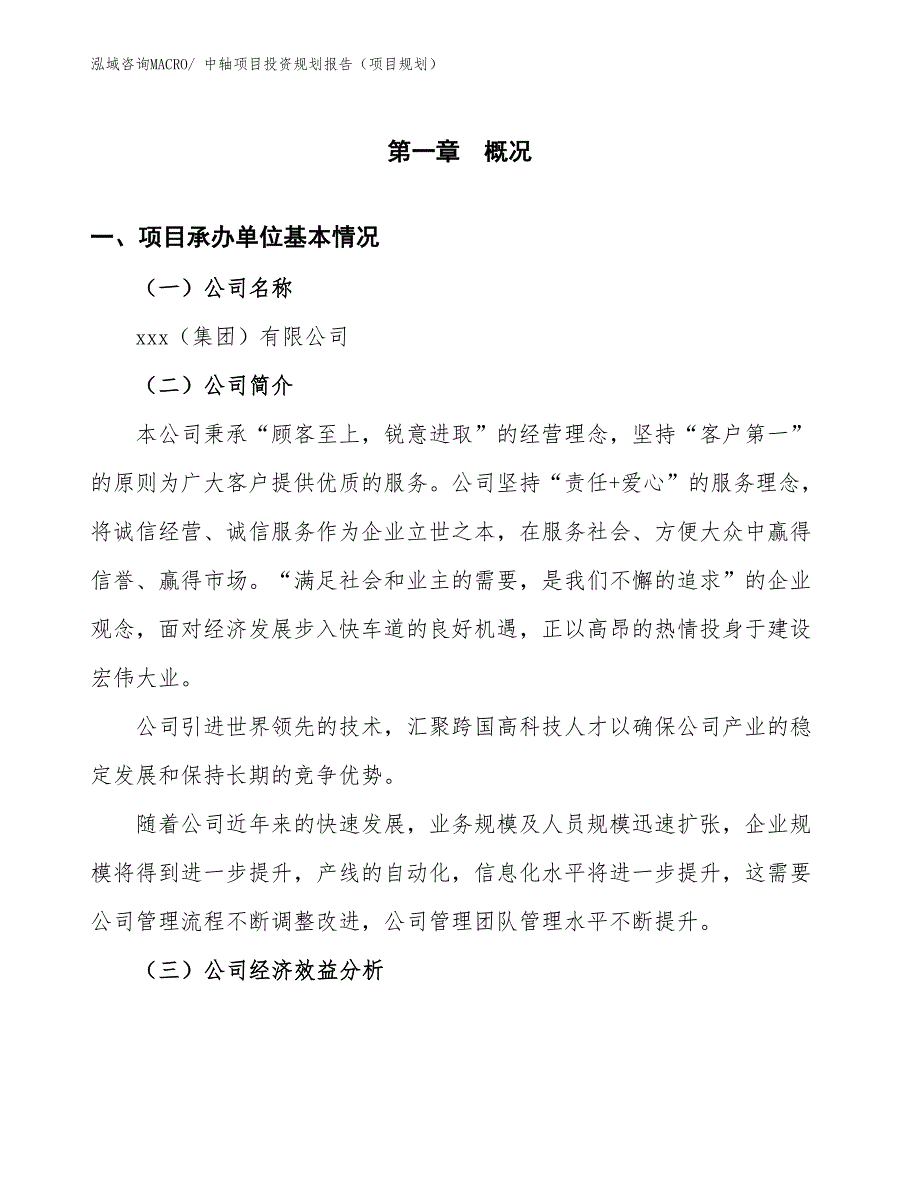 中轴项目投资规划报告（项目规划）_第2页