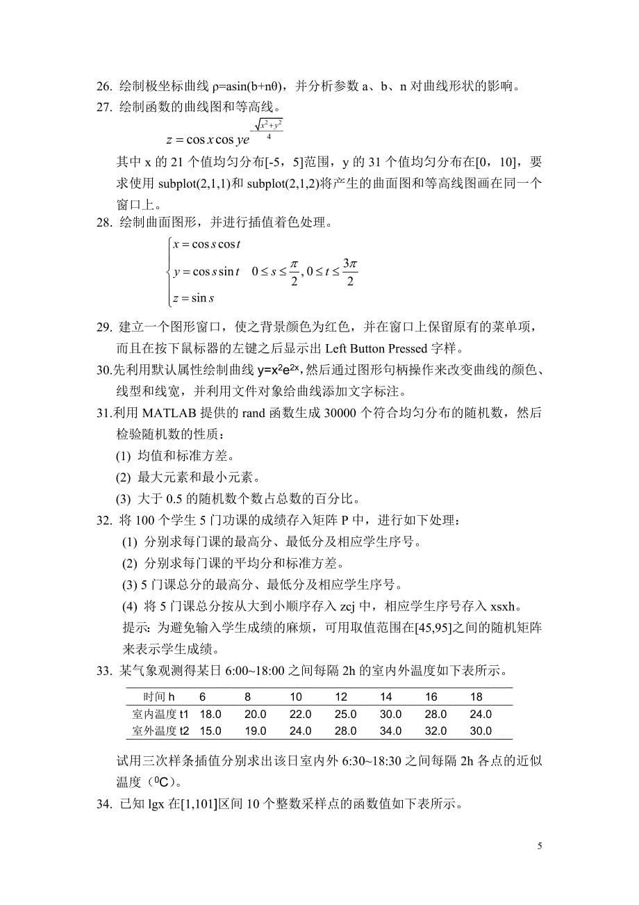 2014级《matlab上机》_第5页