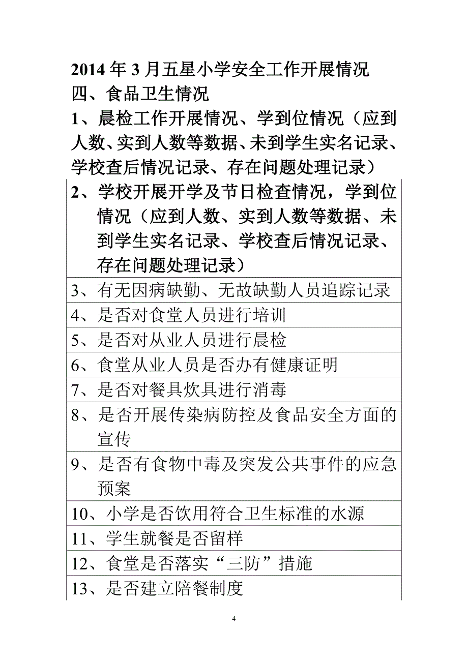 2014年度学校安全工作领导小组检查评分表牌_第4页