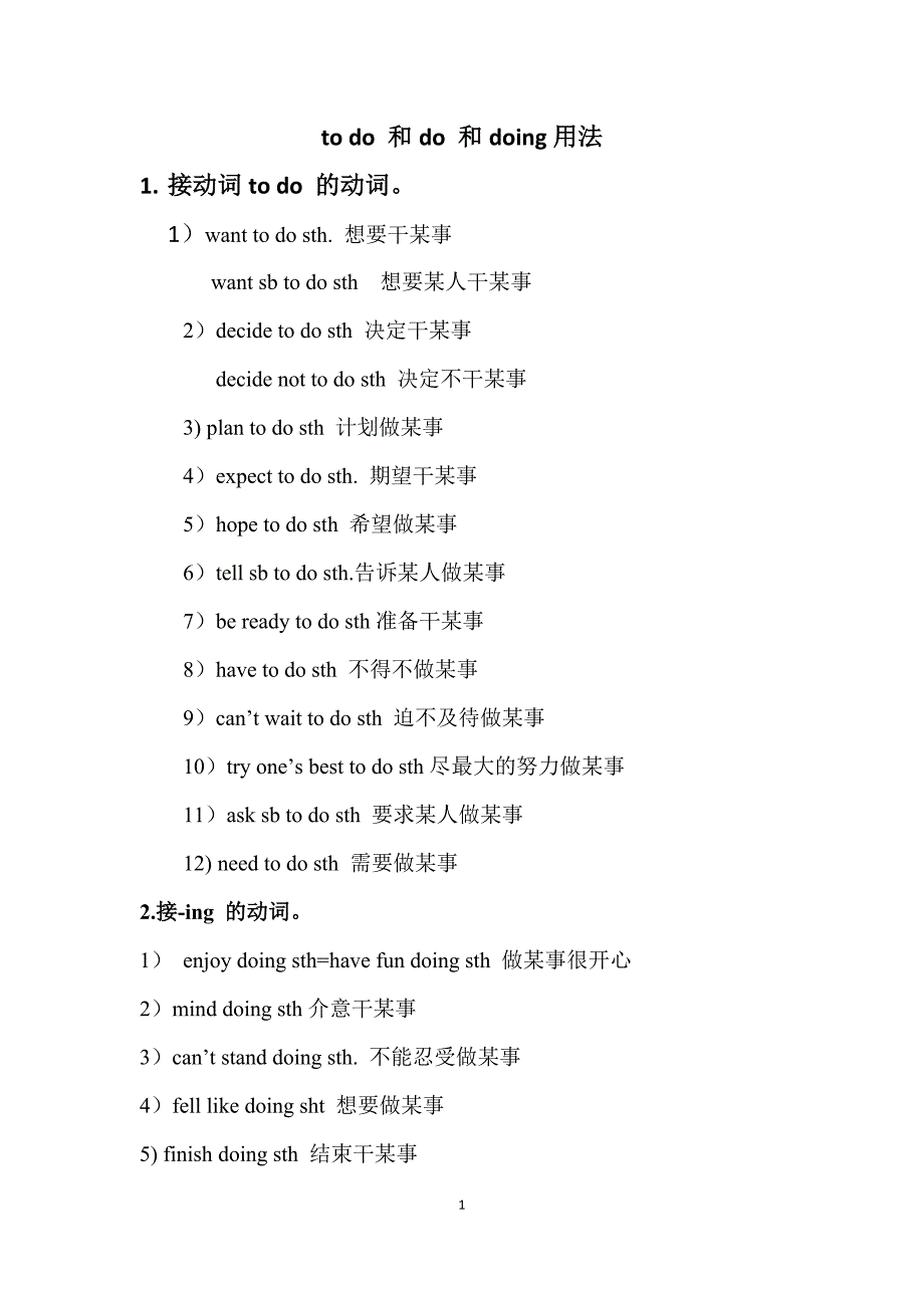 todo和doing动词用法_第1页