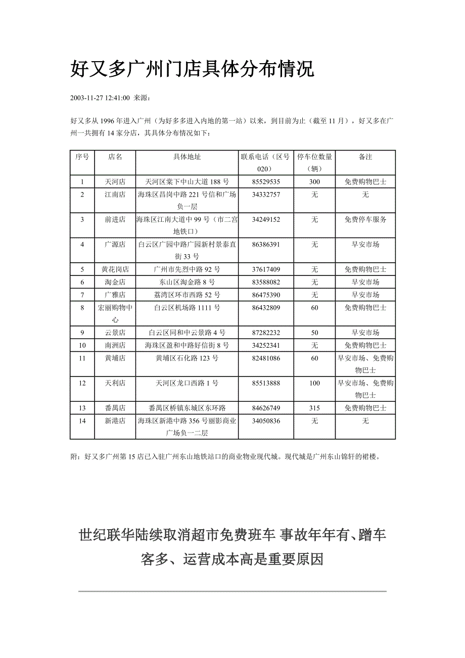 好又多广州门店具体分布情况_第1页