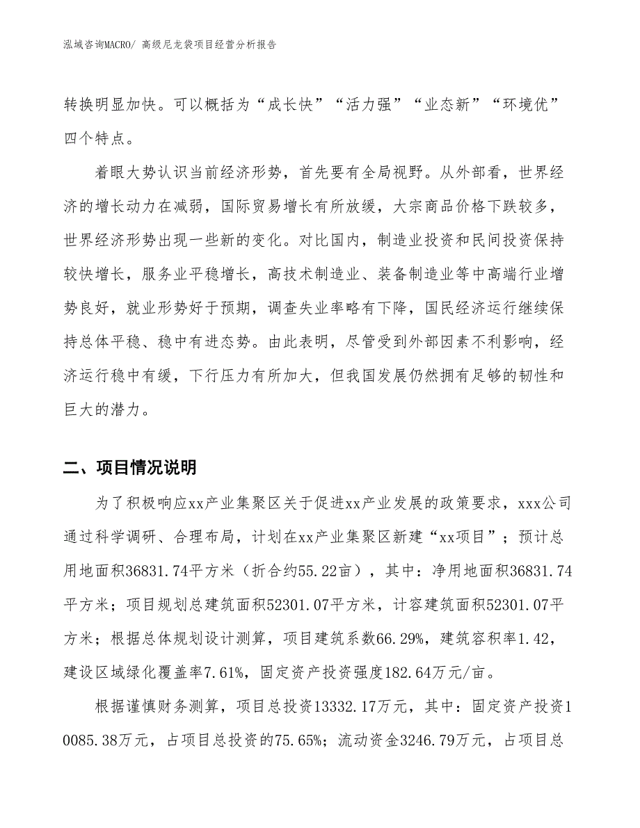 高级尼龙袋项目经营分析报告_第2页