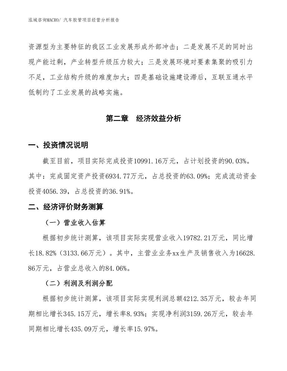 汽车胶管项目经营分析报告_第5页