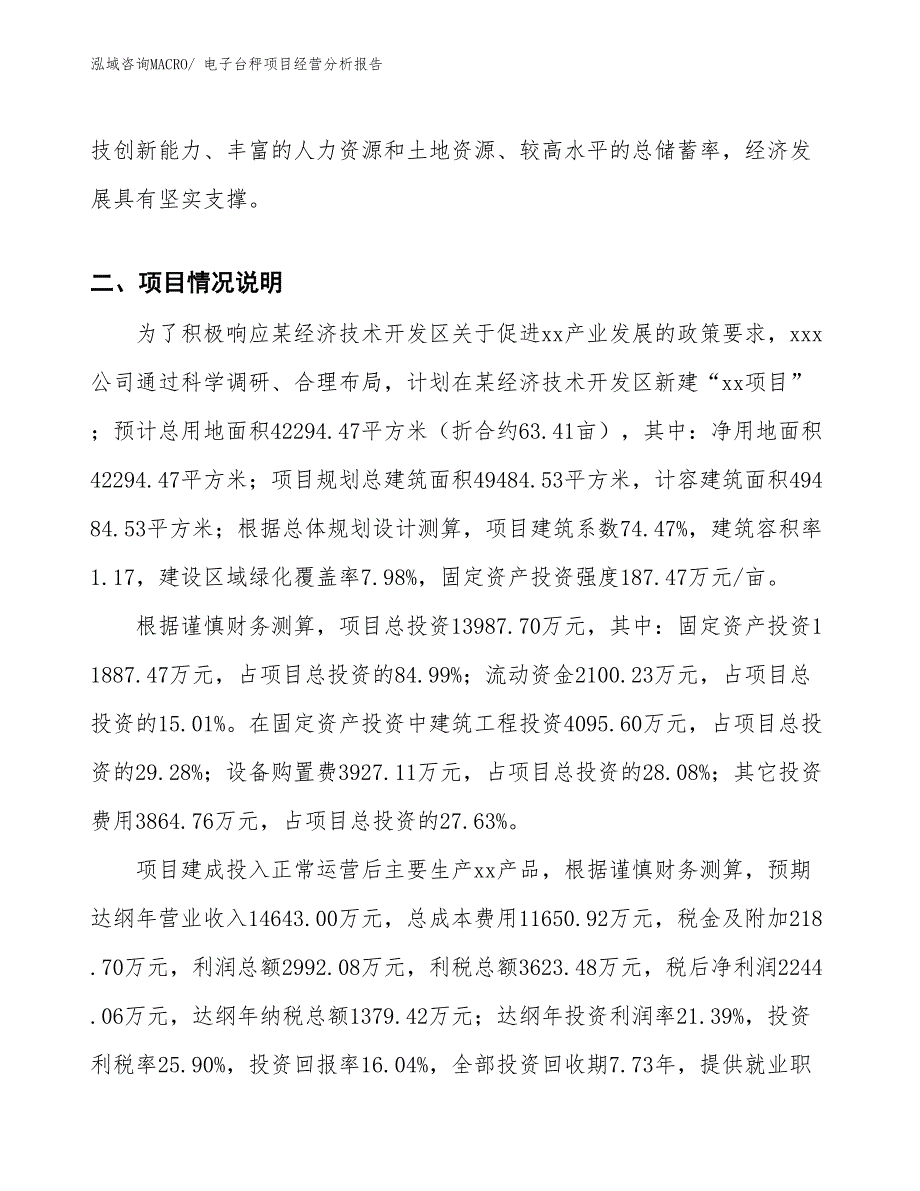 电子台秤项目经营分析报告_第2页