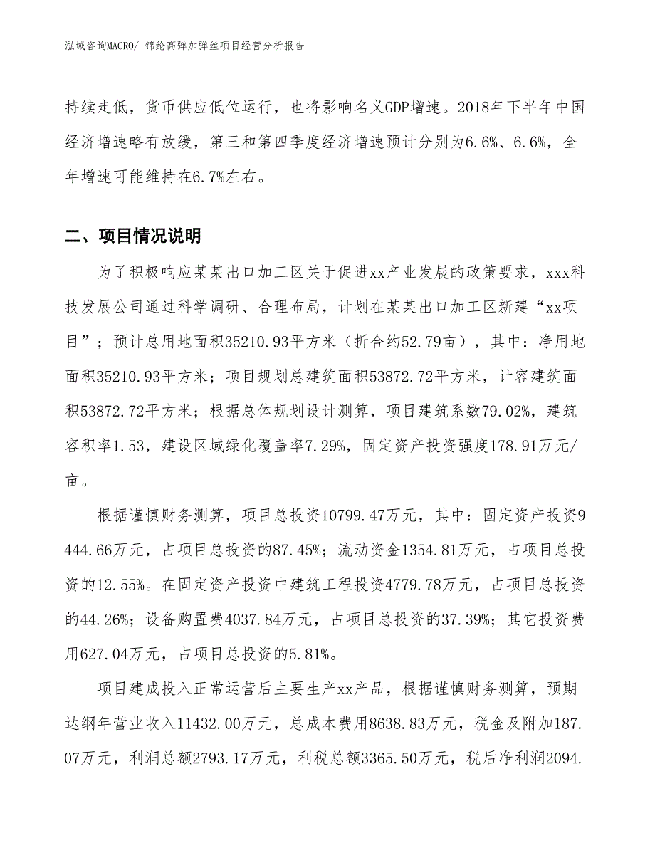 锦纶高弹加弹丝项目经营分析报告_第3页