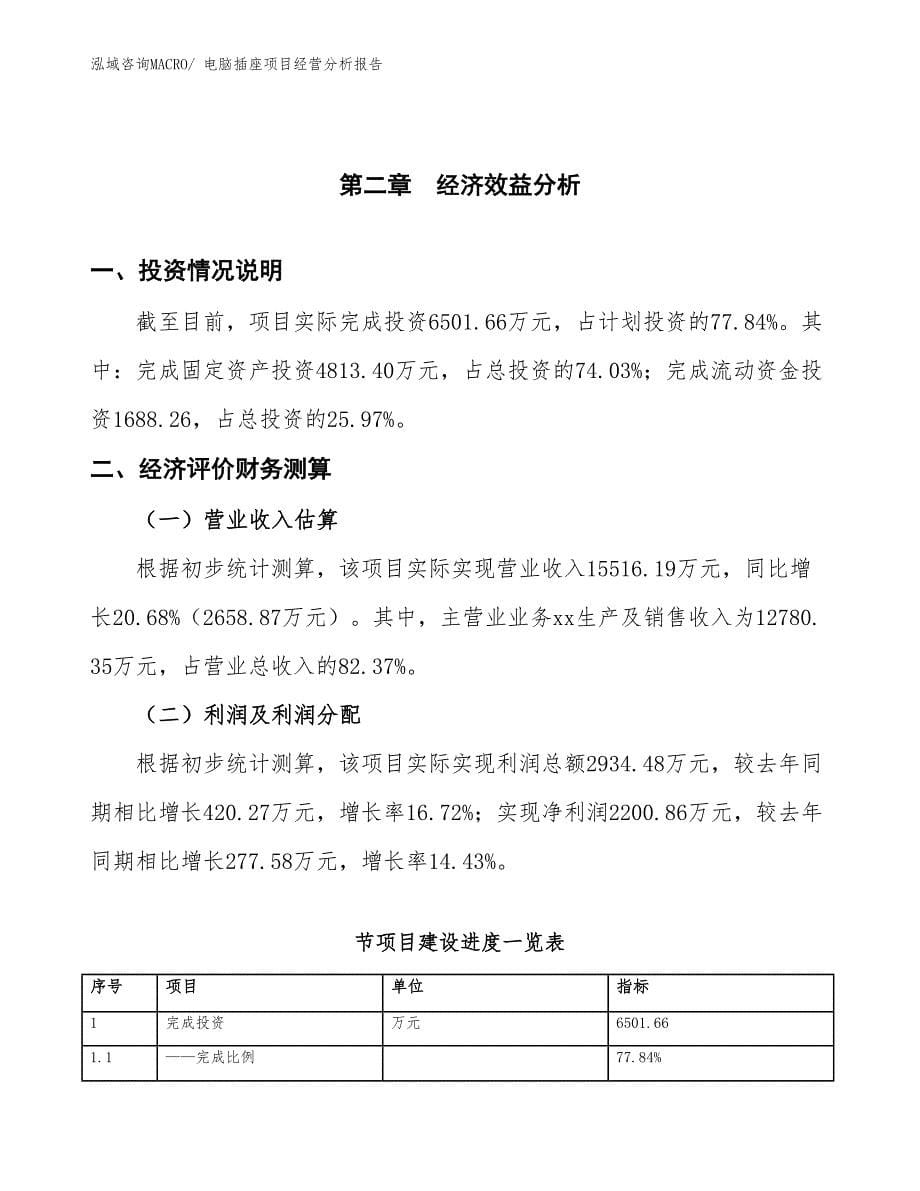 电脑插座项目经营分析报告_第5页