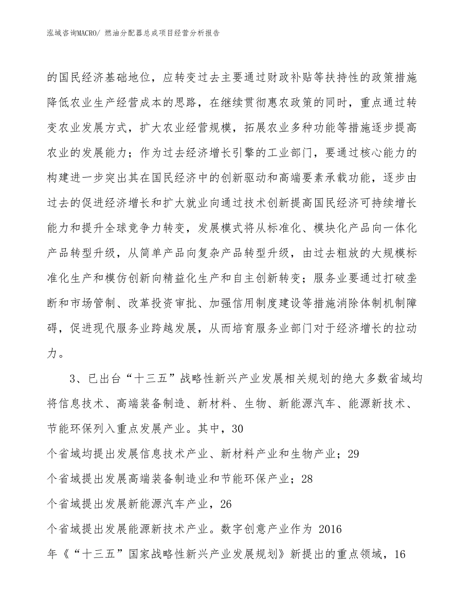 燃油分配器总成项目经营分析报告_第2页