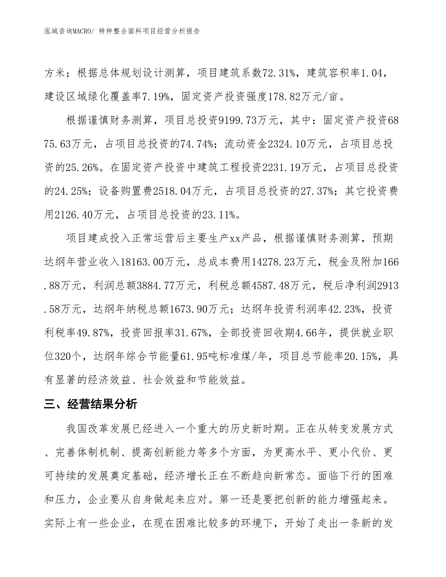 特种整合面料项目经营分析报告_第3页