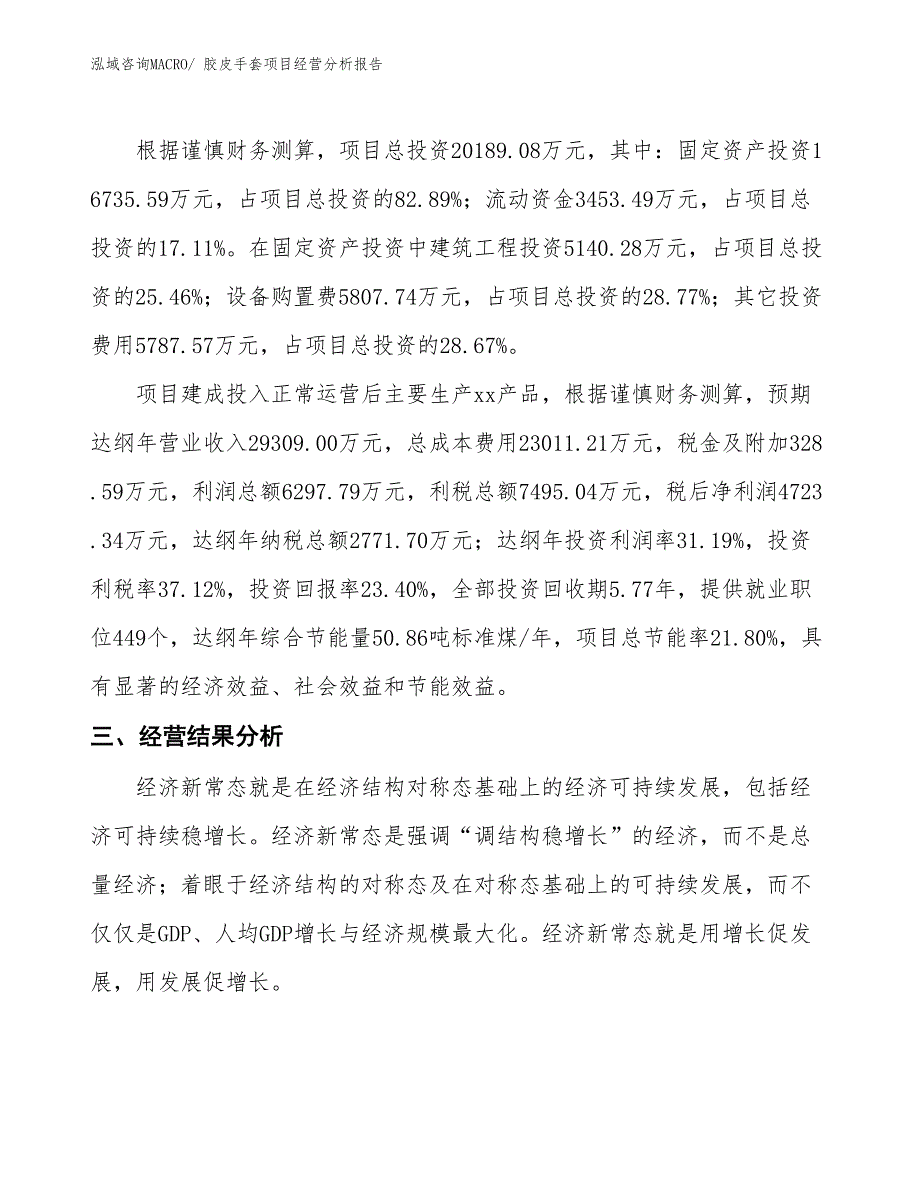 胶皮手套项目经营分析报告_第3页