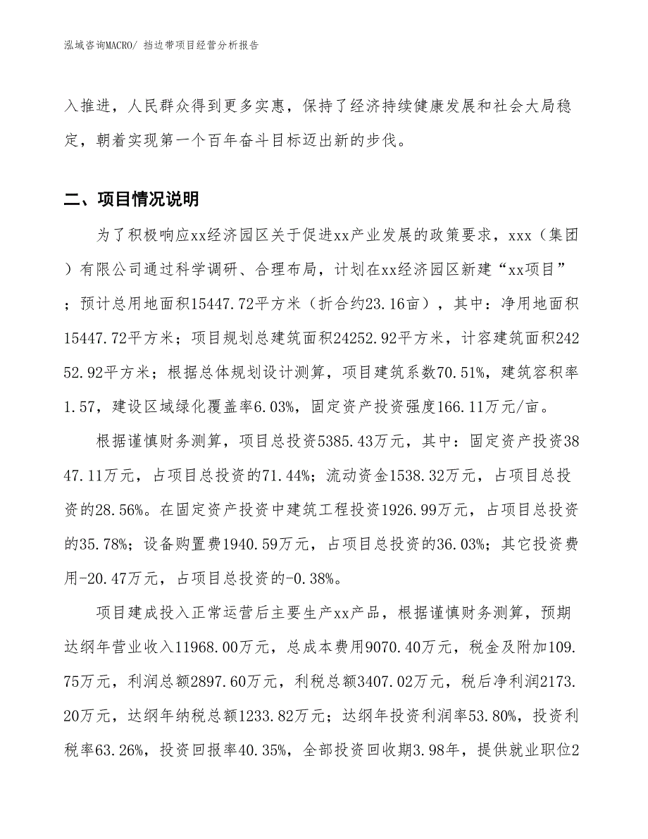 挡边带项目经营分析报告_第3页