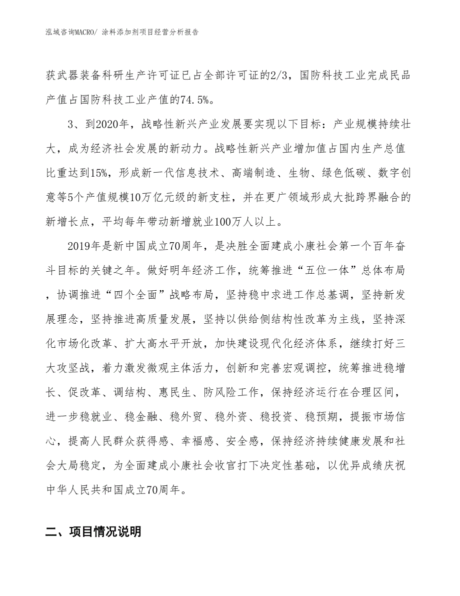 涂料添加剂项目经营分析报告_第2页