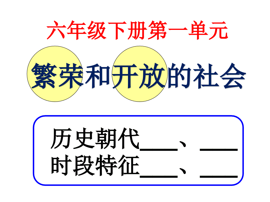 人教版七年级历史下册第一单元隋唐时期：繁荣与开 放的时代复习课件 (共26张)_第1页