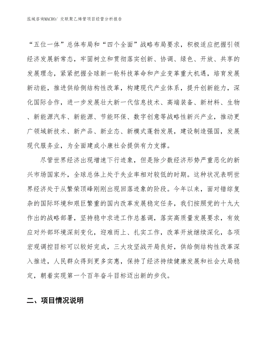 交联聚乙烯管项目经营分析报告_第2页