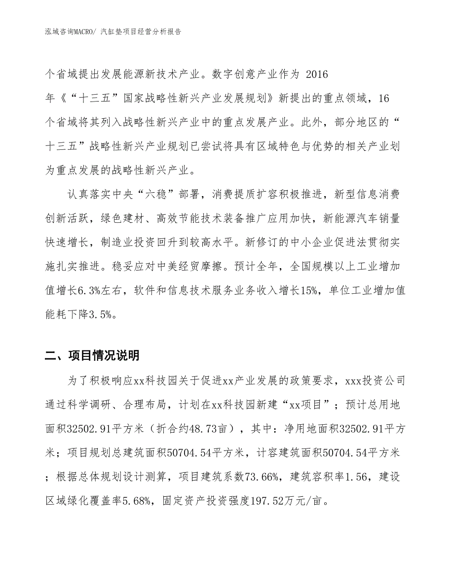 汽缸垫项目经营分析报告_第2页