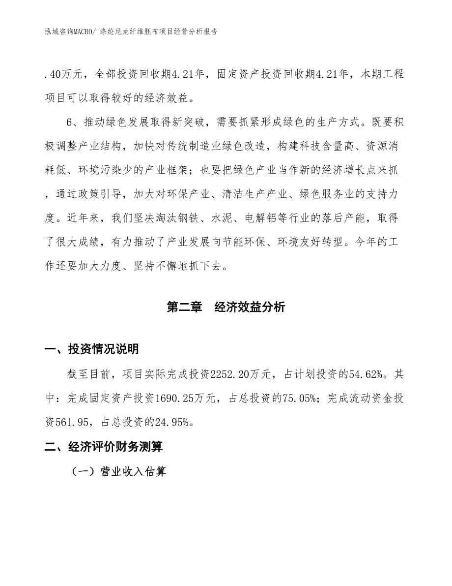 涤纶尼龙纤维胚布项目经营分析报告_第5页