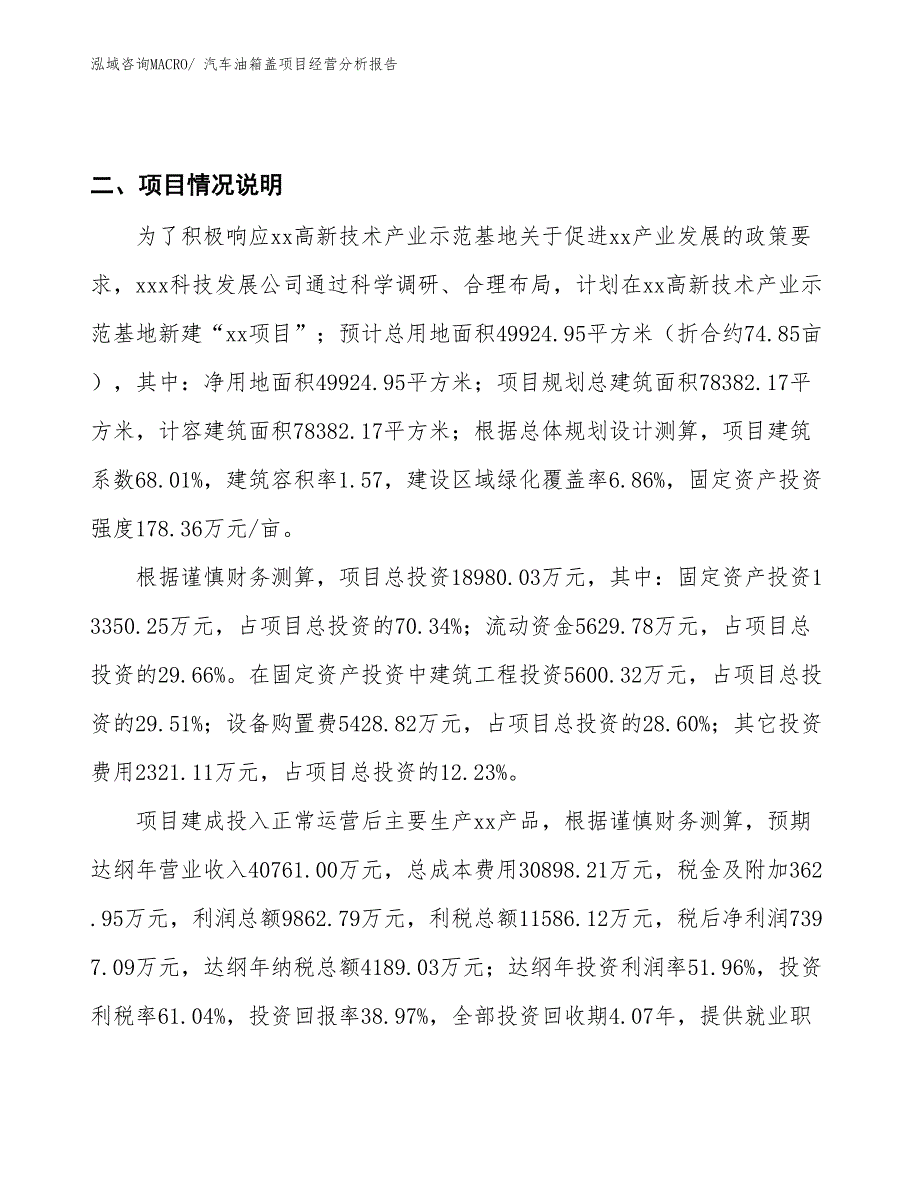 汽车油箱盖项目经营分析报告_第3页