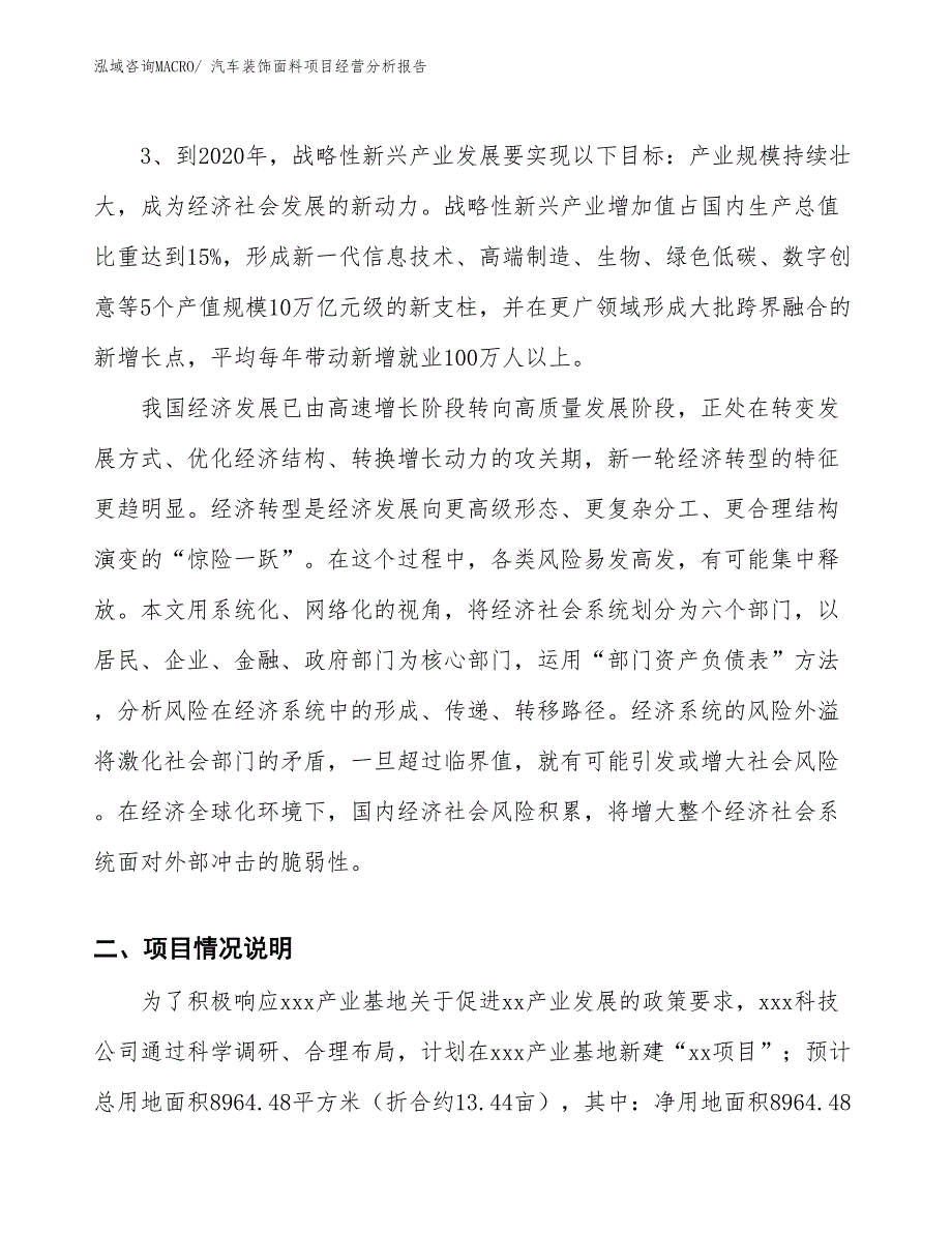 汽车装饰面料项目经营分析报告_第2页