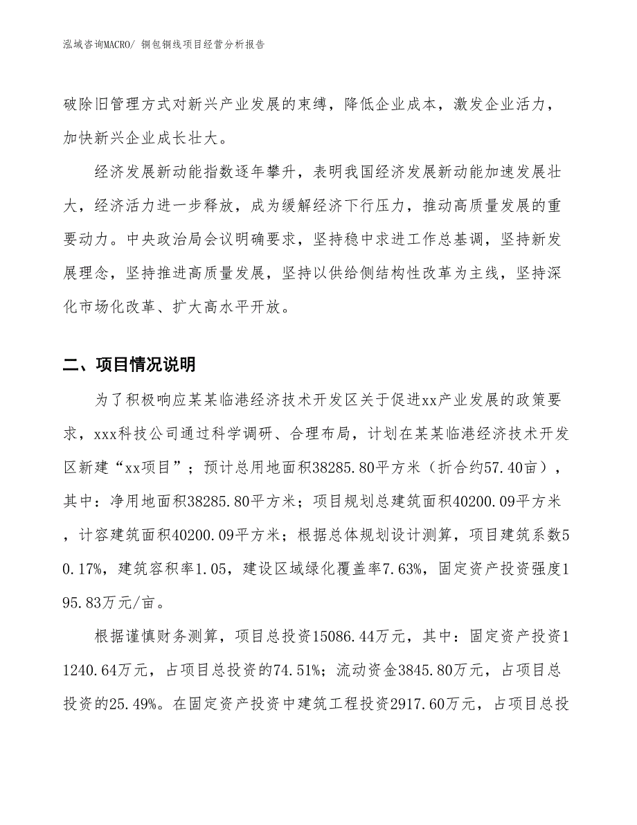 铜包铜线项目经营分析报告_第2页