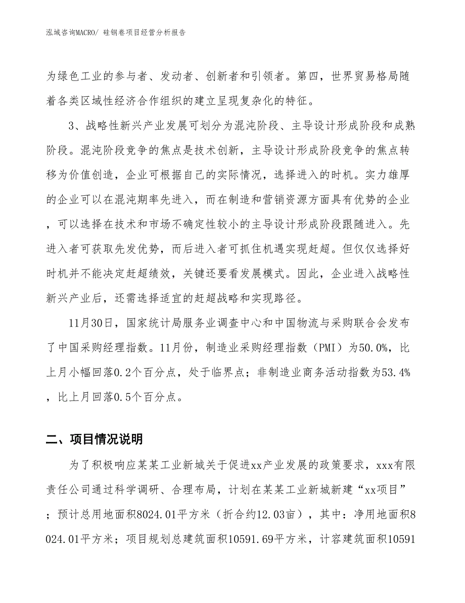 硅钢卷项目经营分析报告_第2页