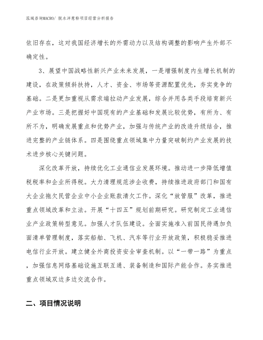 脱水洋葱粉项目经营分析报告_第2页