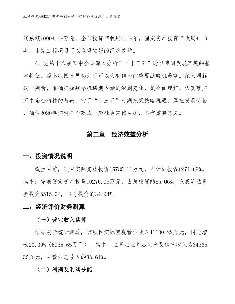 电炉炼钢用碳化硅磨料项目经营分析报告_第5页