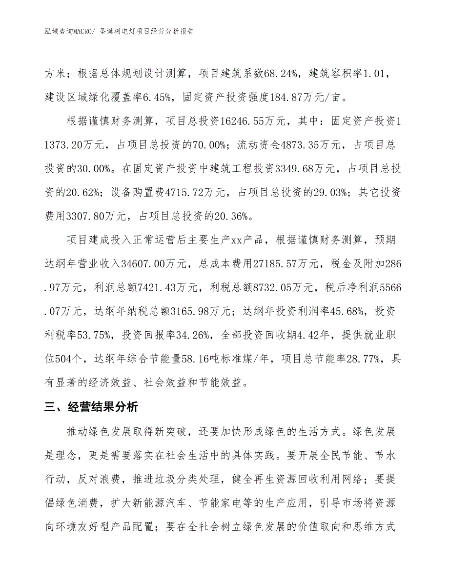 圣诞树电灯项目经营分析报告_第4页