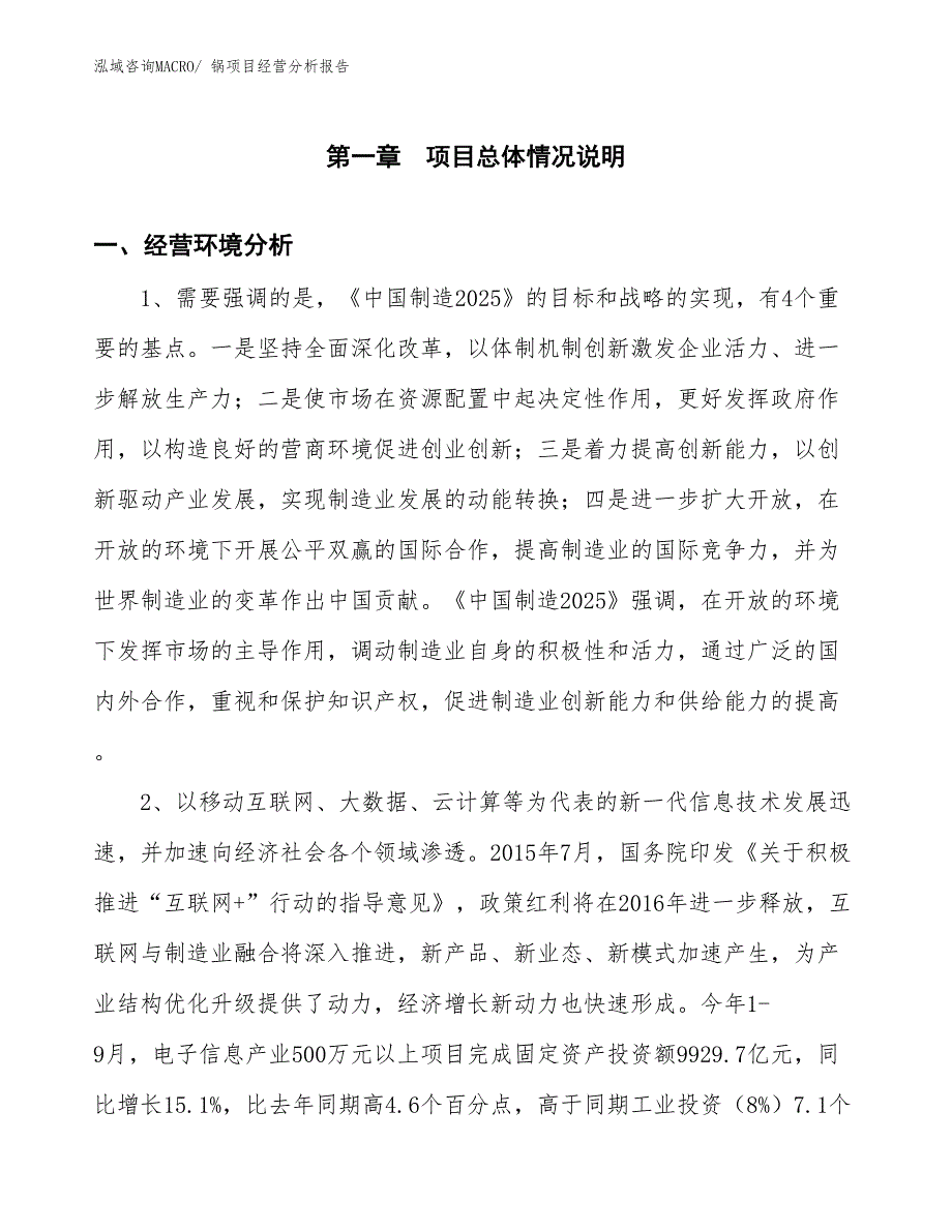 锅项目经营分析报告_第1页