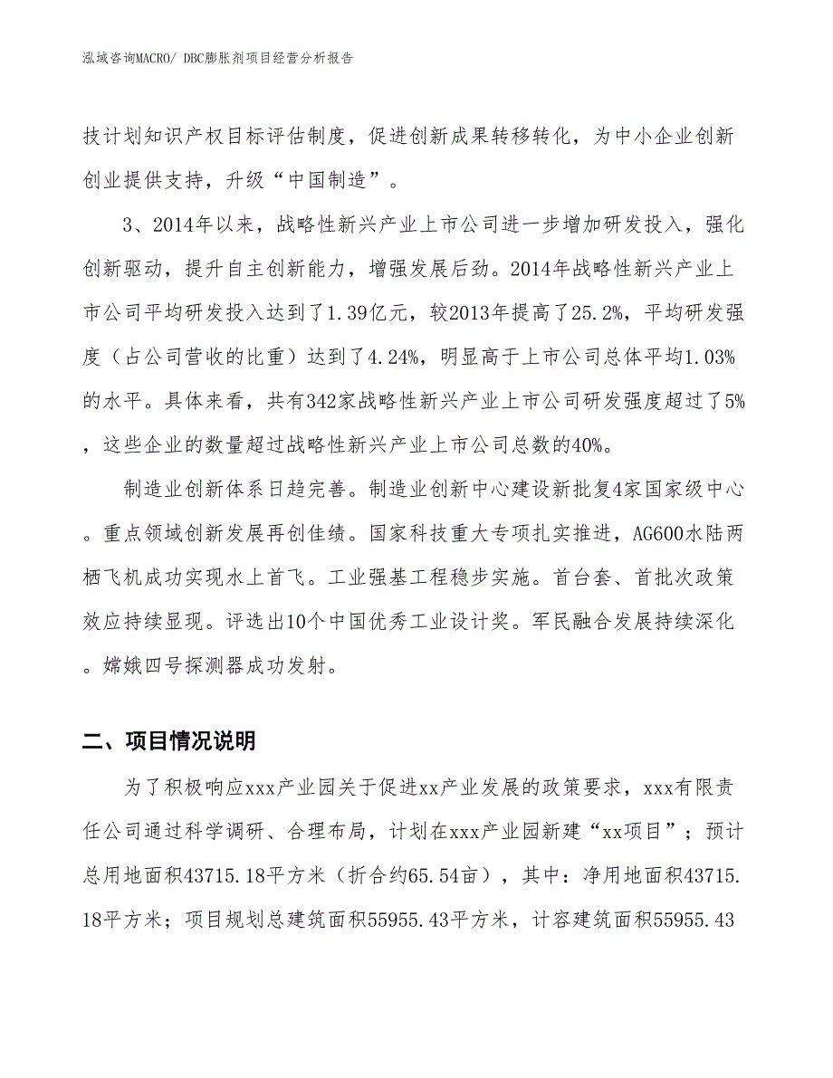 DBC膨胀剂项目经营分析报告_第2页