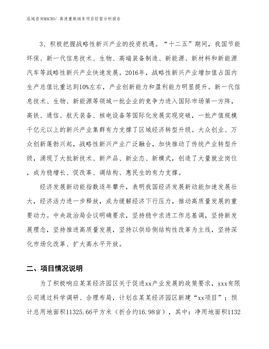 高速重载链条项目经营分析报告_第2页