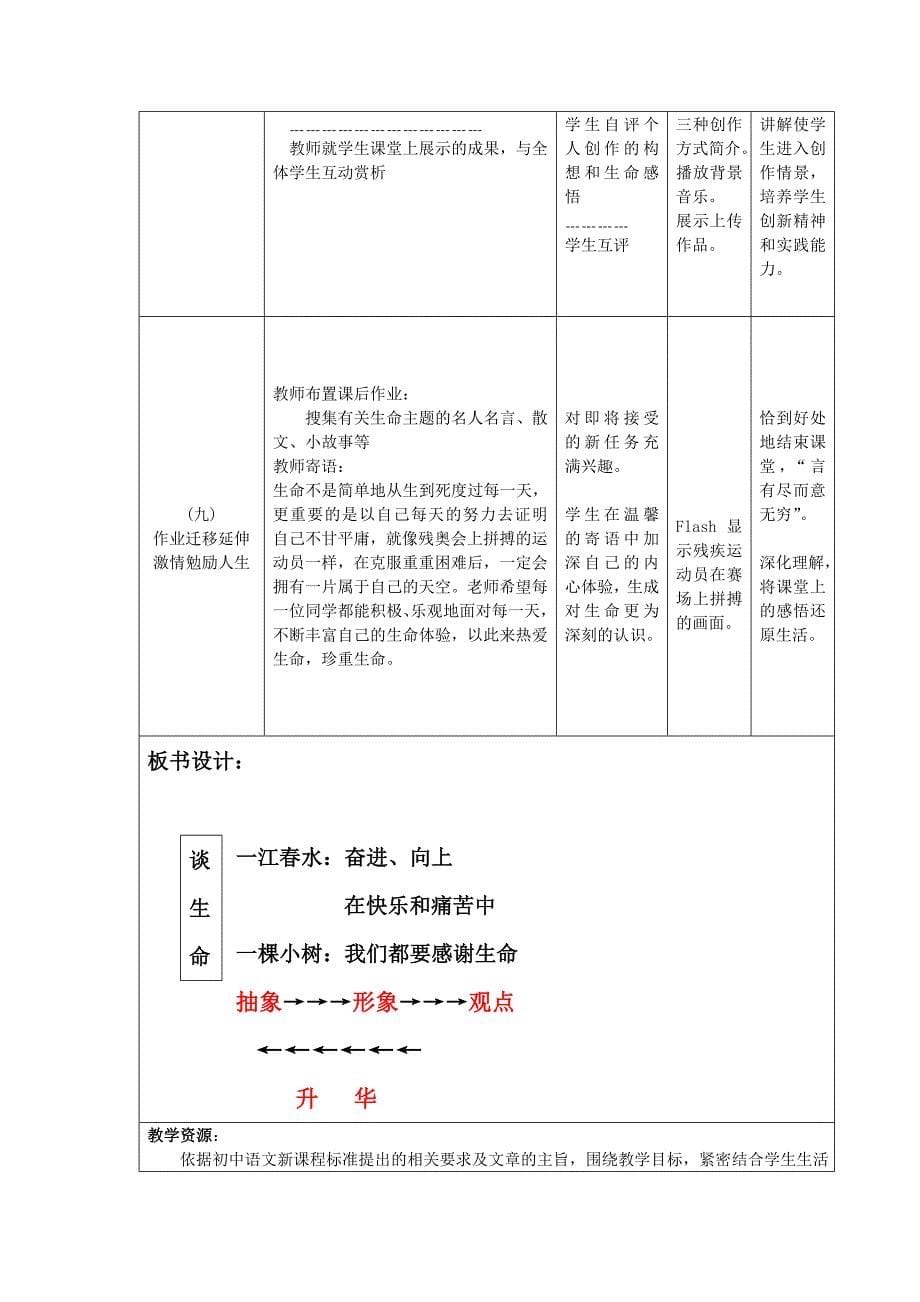 《谈生命》教案（新人教版九下）21.doc_第5页