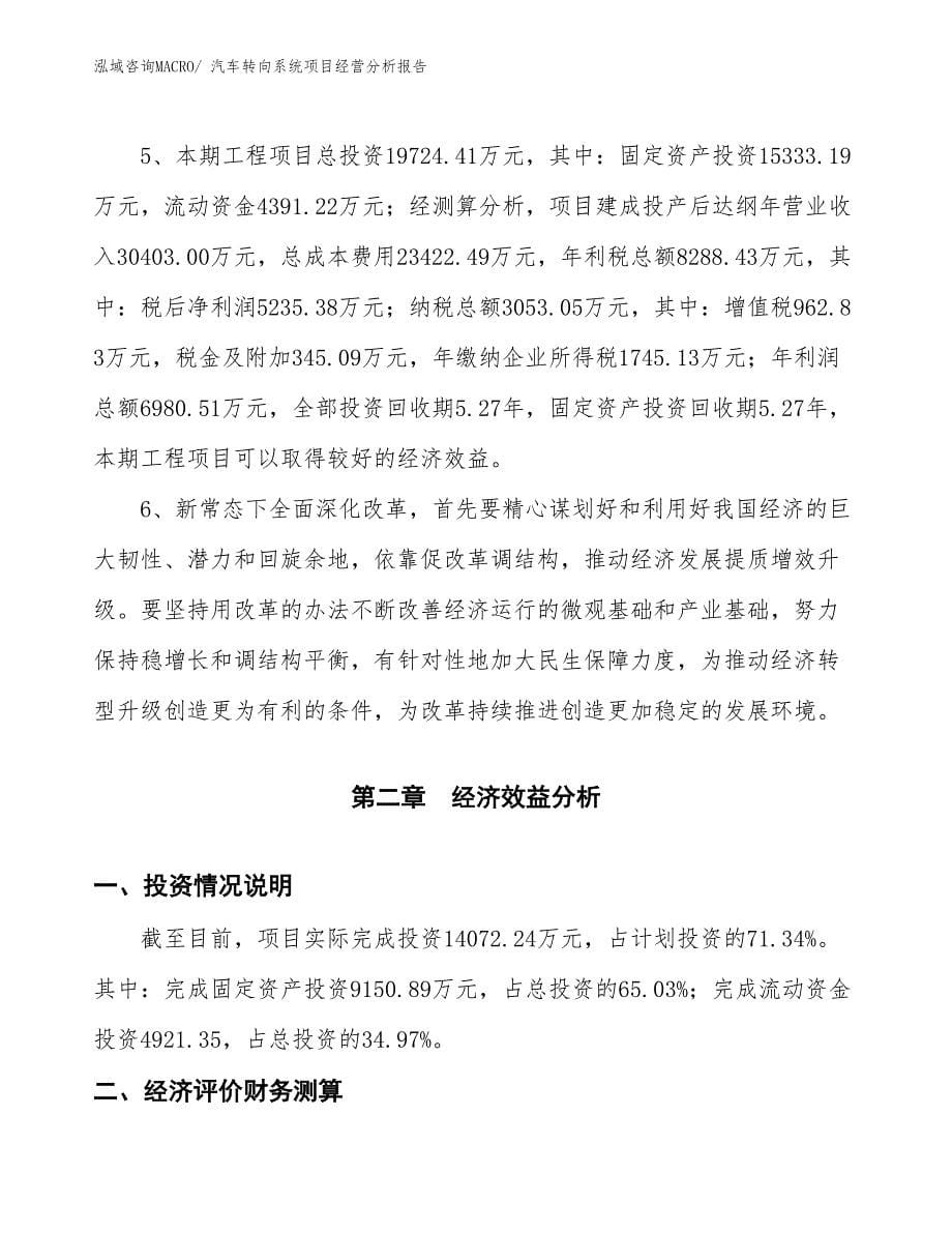 汽车转向系统项目经营分析报告_第5页