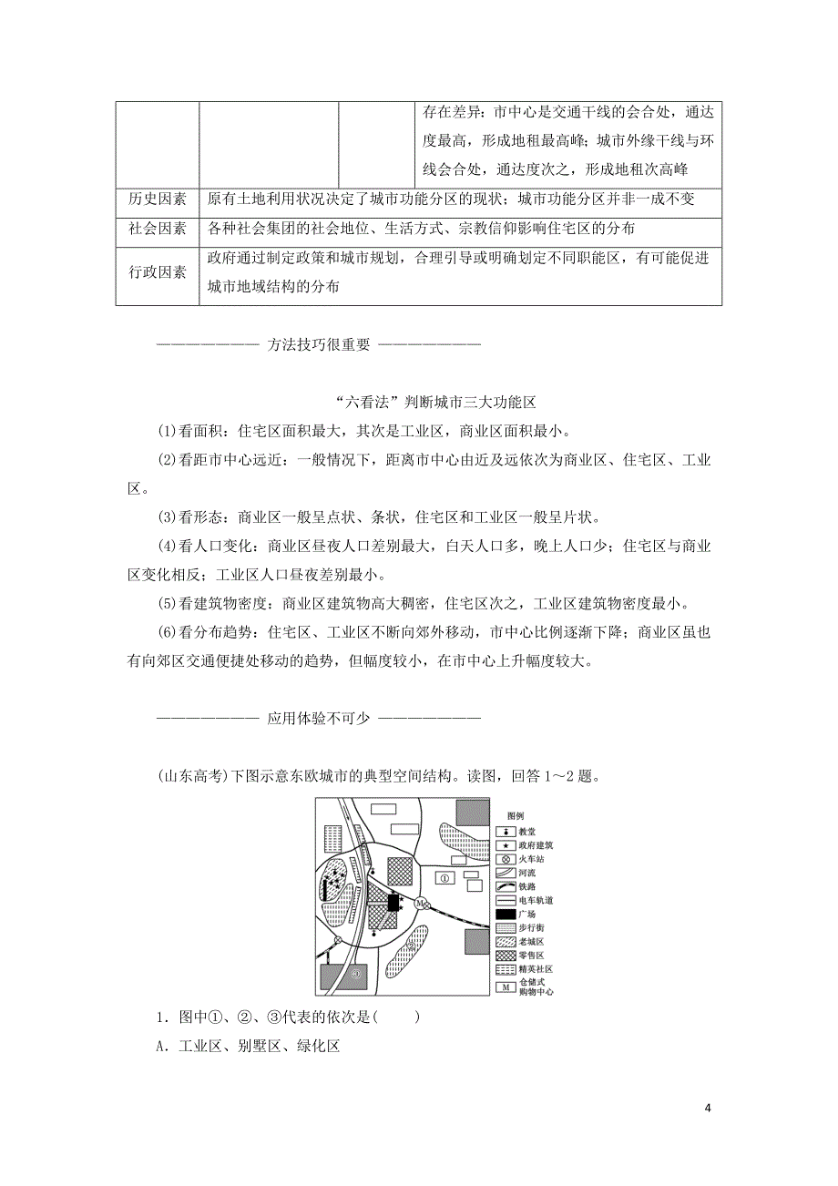 2017-2018学年高中地理第二章城市的空间结构与城市化第一节城市的空间结构教学案中图版必修_第4页