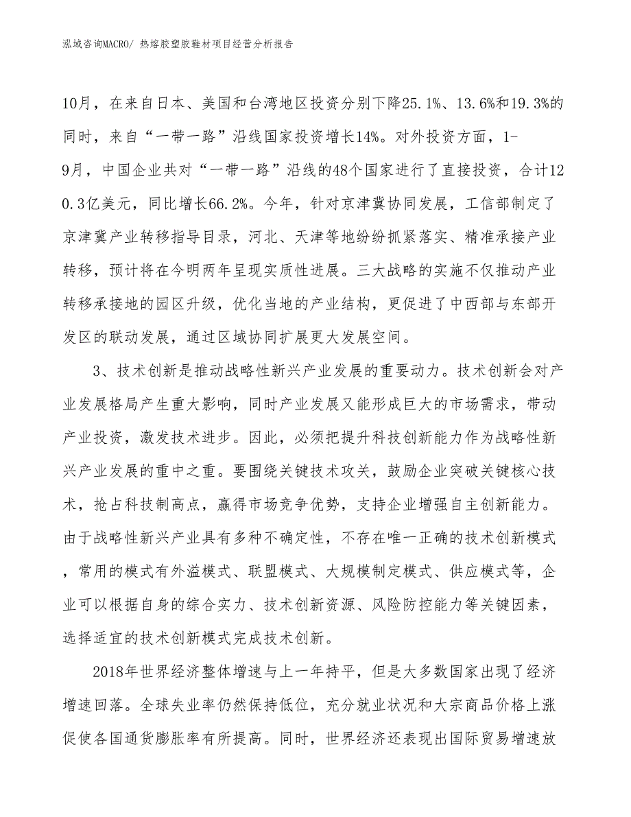 热熔胶塑胶鞋材项目经营分析报告_第2页