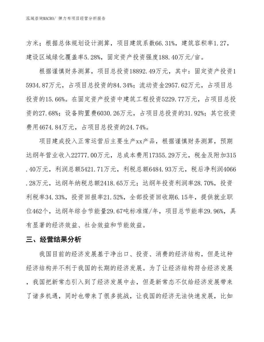 弹力布项目经营分析报告_第3页