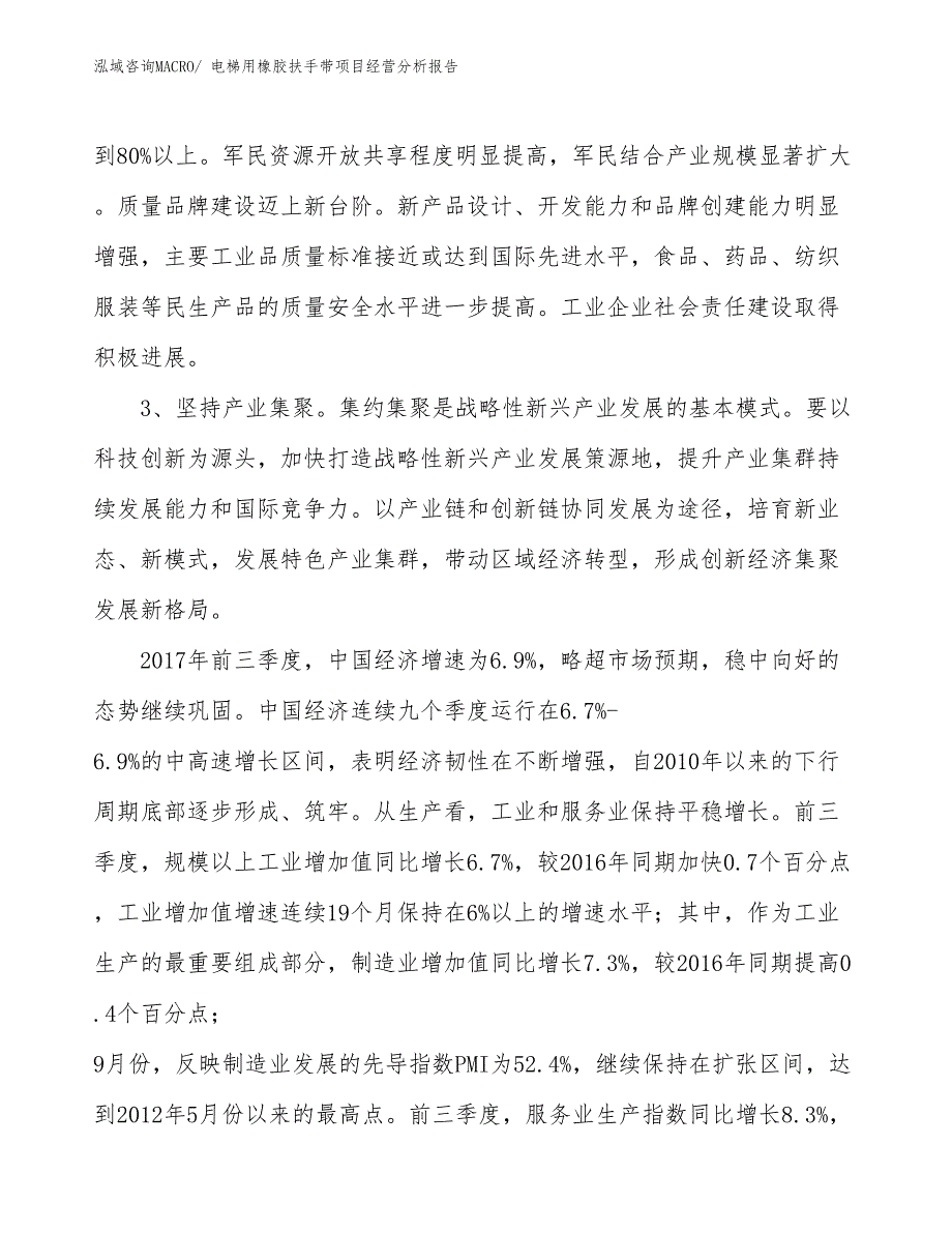 电梯用橡胶扶手带项目经营分析报告_第2页