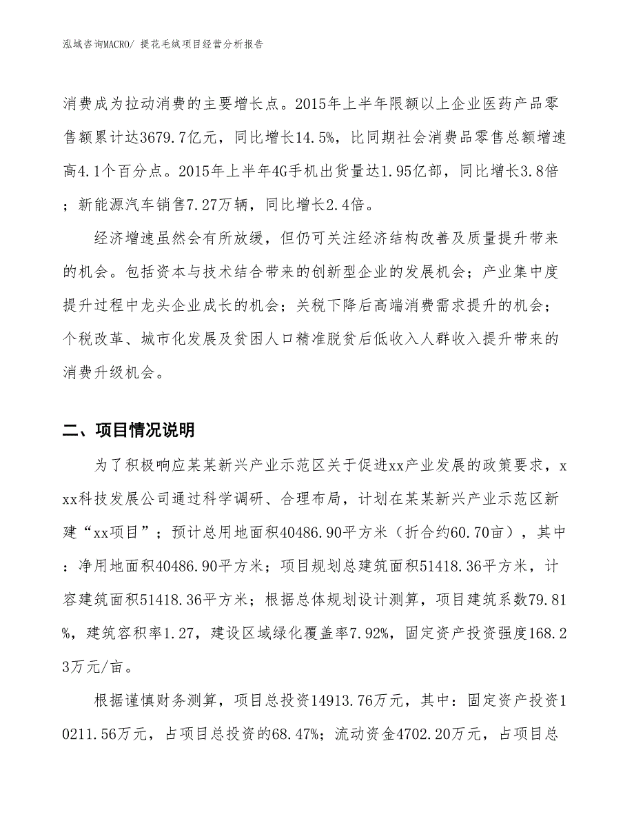 提花毛绒项目经营分析报告_第2页