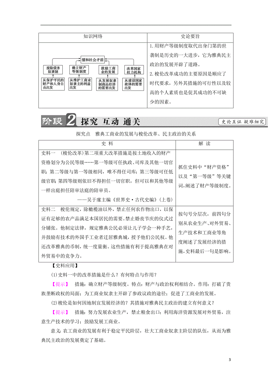 2017-2018学年高中历史第1单元梭伦改革第2课除旧布新的梭伦改革教师用书新人教版选修_第3页