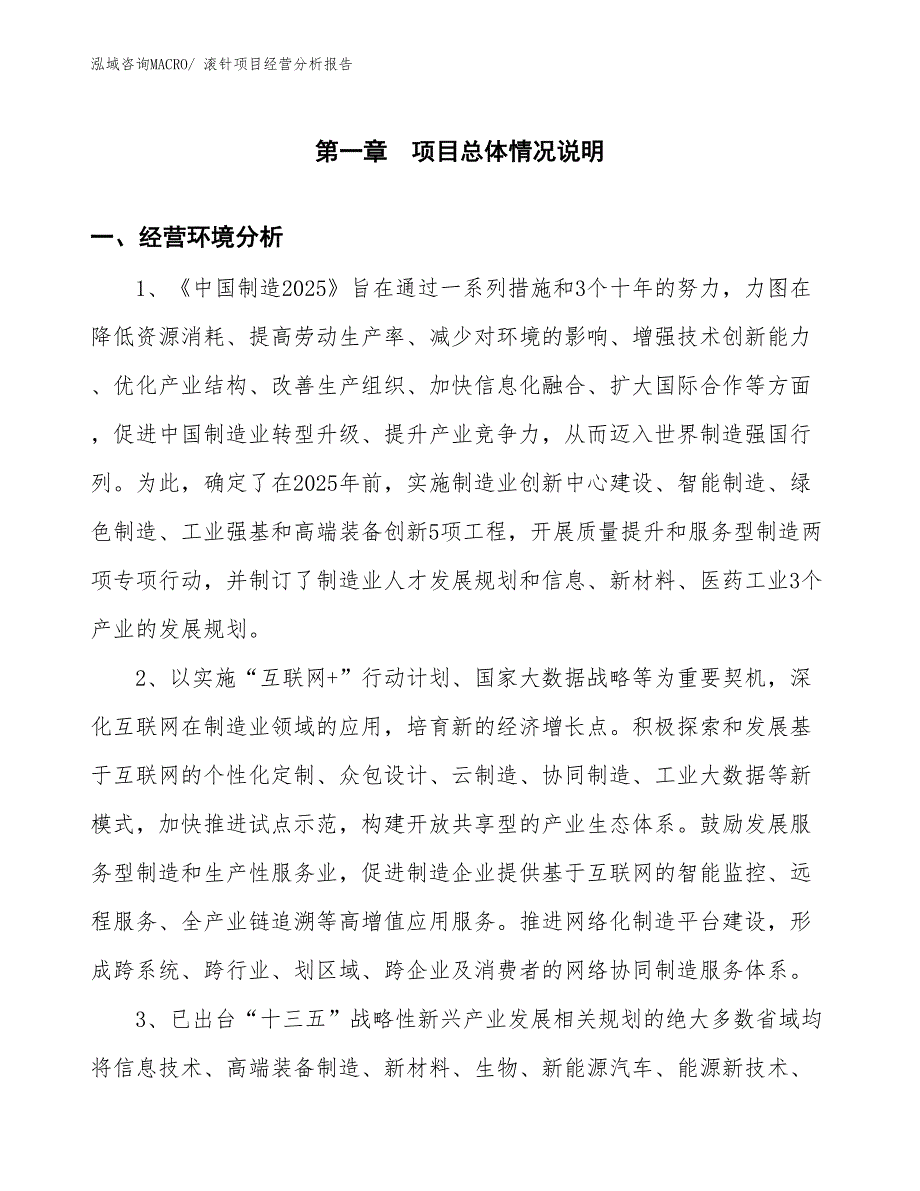 滚针项目经营分析报告_第1页