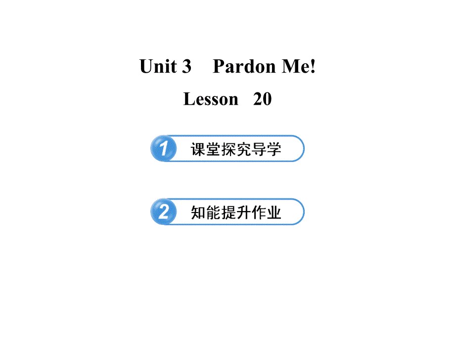 Unit 3 Pardon Me！Lesson 20 配套课件（冀教版九年级下）.ppt_第1页