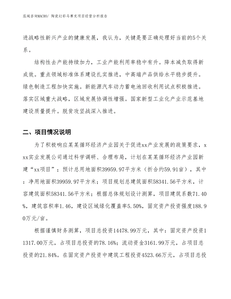 陶瓷幻彩马赛克项目经营分析报告_第2页